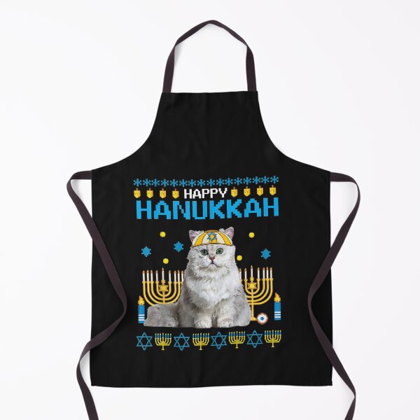 Item preview, Cat Chanukah Jewish Ugly Hanukkah Sweater Pajama T-Shirt designed and sold by Anthony-Wilson.