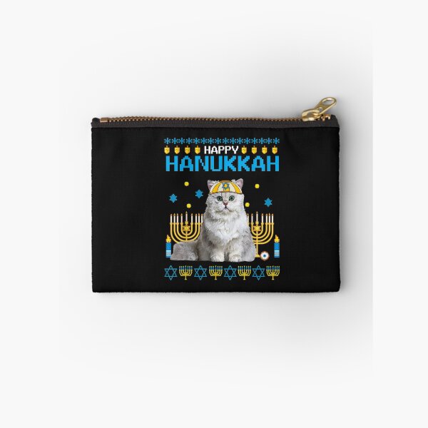 Item preview, Cat Chanukah Jewish Ugly Hanukkah Sweater Pajama T-Shirt designed and sold by Anthony-Wilson.