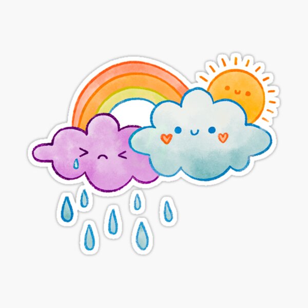 Sunshine and Rainbows Sticker for Sale by Brittany Hefren