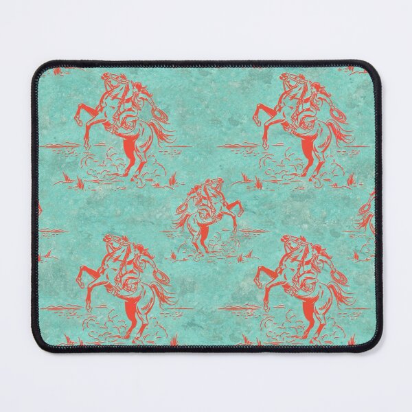 Item preview, Vintage Retro Western Cowboy Orange and Turquoise designed and sold by Wild Grace Design Studios.