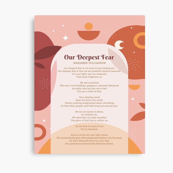 Impressions Sur Toile Sur Le Theme Marianne Williamson Redbubble