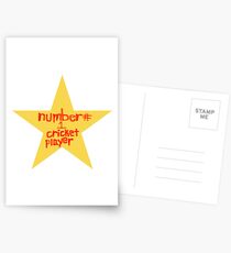 NUMBER ONE CRICKET PLAYER Postcards