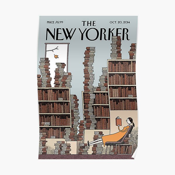 The New Yorker Library Poster
