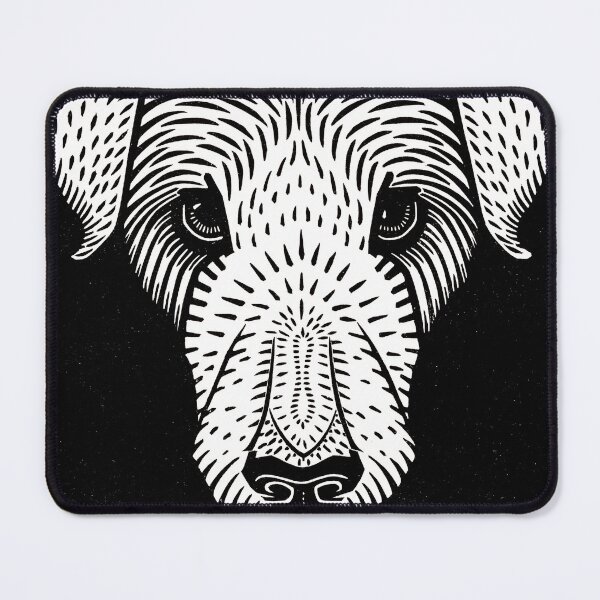 Artikelvorschau, Julie de Graag Hundekopf Grafik Jugendstil Stil entworfen und verkauft von AlohaHound.