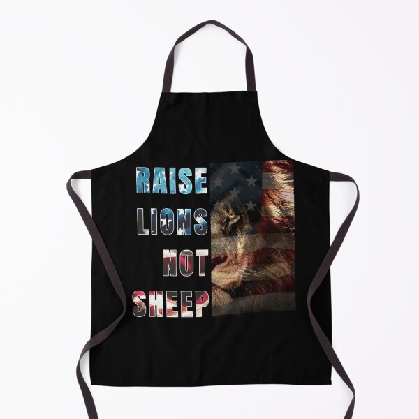 Item preview, Raise Lions Not Sheep - American Patriot - Ruthless Patriotic Lion US designed and sold by DKA-2ndBoy.