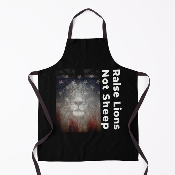 Item preview, Raise Lions Not Sheep - American Patriot - Valiant Patriotic Lion US designed and sold by DKA-2ndBoy.