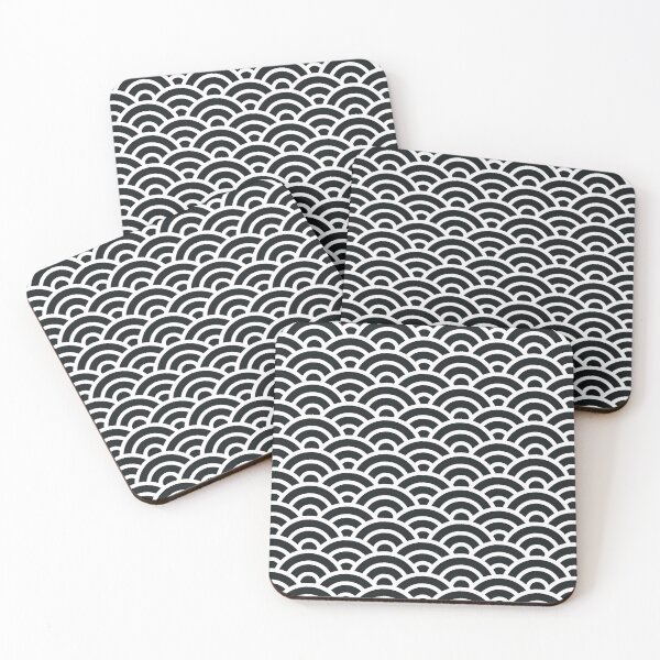 Item preview, KUROTSURUBAMI 194 Seigaiha Waves - Energetic Ver. | Japanese Pattern Wagara designed and sold by Polariszero.