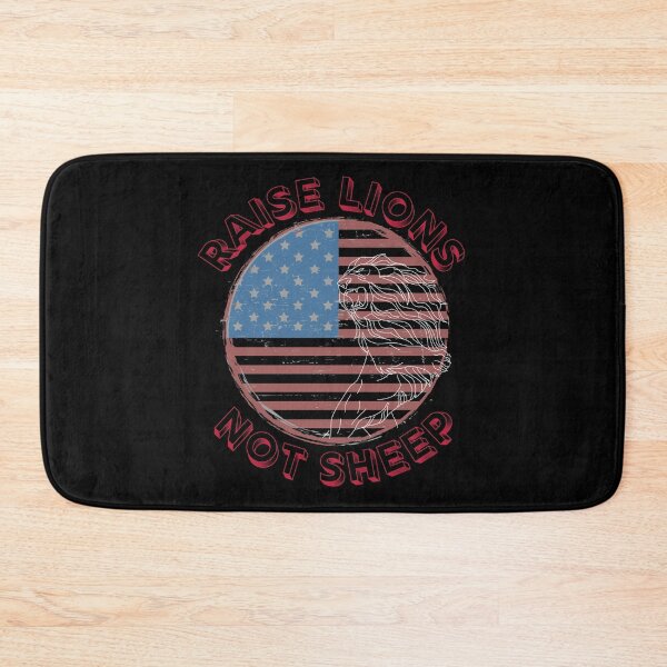 Item preview, Raise Lions Not Sheep - American Patriot - Patriotic Jumping Lion US designed and sold by DKA-2ndBoy.