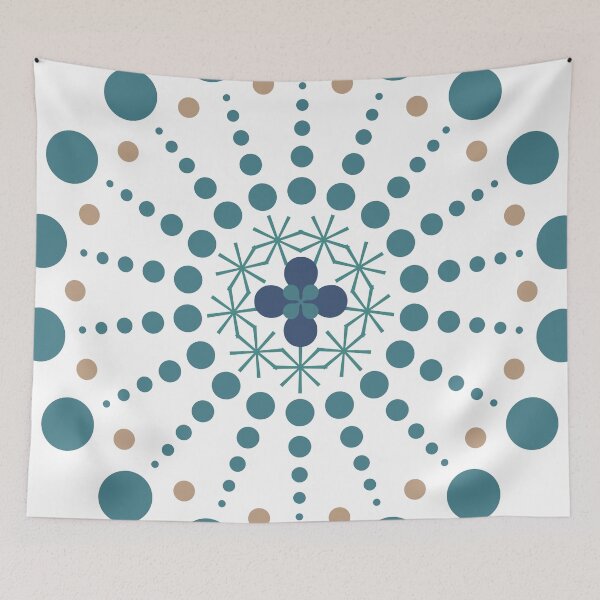 Item preview, Cute circular pattern of doodle. Lovely color. Vintage blue dot pattern. designed and sold by yoonjolab.