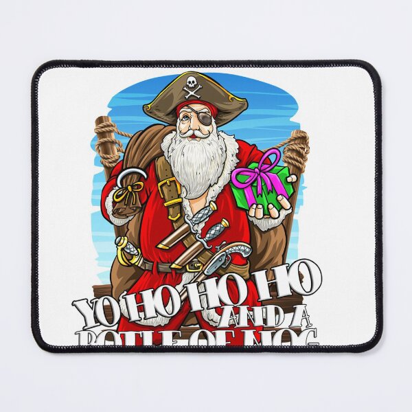 Item preview, Pirate Santa Yo Ho Ho Bottle of Eggnog Hook Ship Christmas Long Sleeve T-Shirt designed and sold by BierschenkJoh.