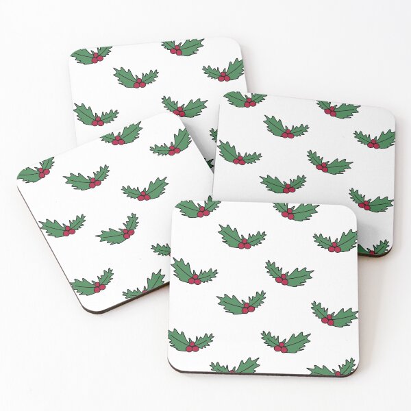 Item preview, Christmas Holly Leaves Cartoon Doodle Pattern, made by EndlessEmporium designed and sold by EndlessEmporium.