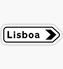 Lisboa, Road Sign, Portugal Sticker