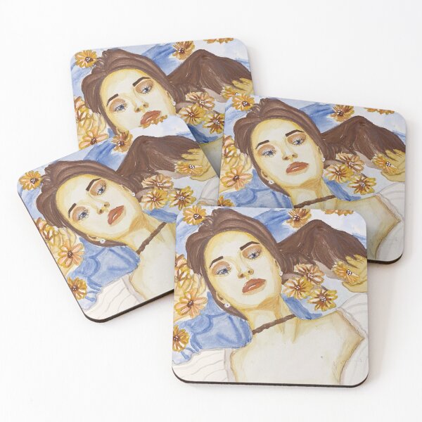 Item preview, Flower Picnic Watercolor Portrait designed and sold by Cosmic-artt.