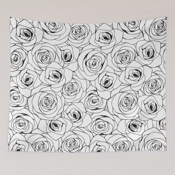 Item preview, Black and White Blooming Roses designed and sold by monodesigns.
