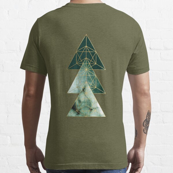 Essential Green T-Shirt for Redbubble Geometric\