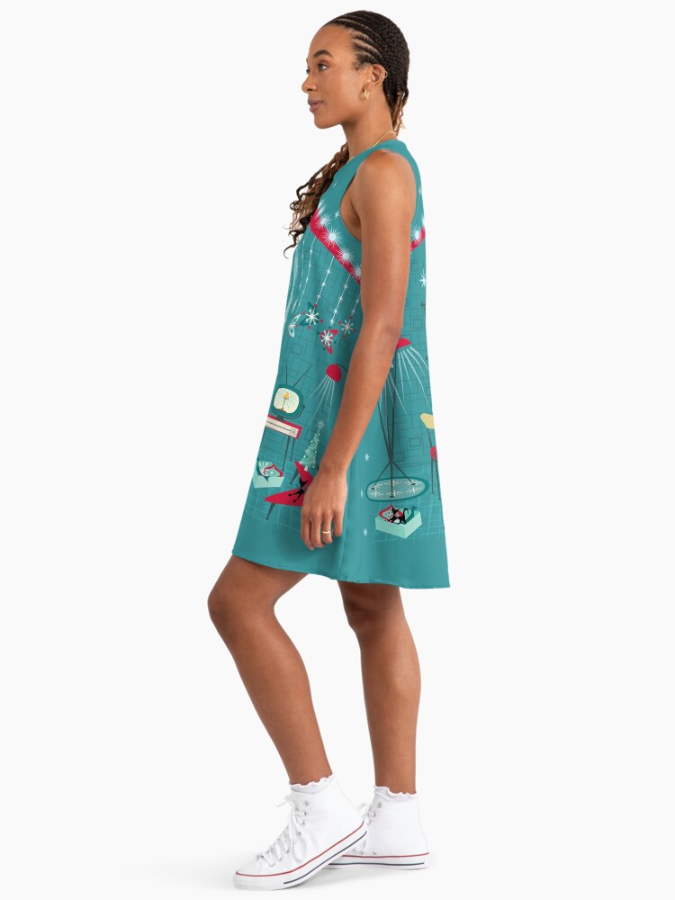 Retro Holiday Decorating II studioxtine " A-Line Dress for Sale by  studioxtine | Redbubble