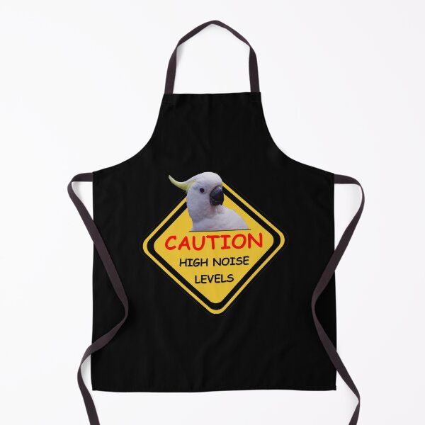 Item preview, CAUTION, High Noise levels, Cockatoo, funny yellow sign designed and sold by MoveItLoveIt.