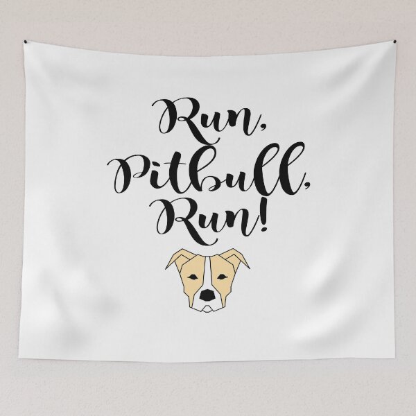 Item preview, Run, pitbull, Run! designed and sold by the Zarock Shop.