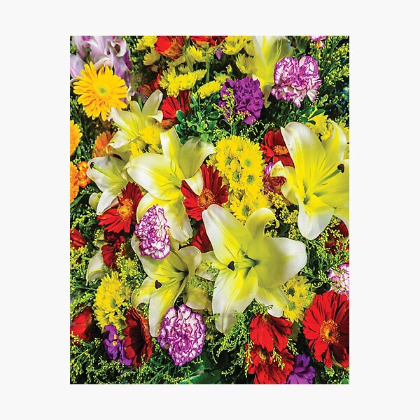 Flower remix pattern Photographic Print