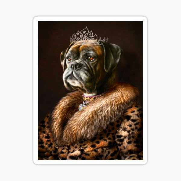 Boxer Dog Portrait - Ruby  Sticker