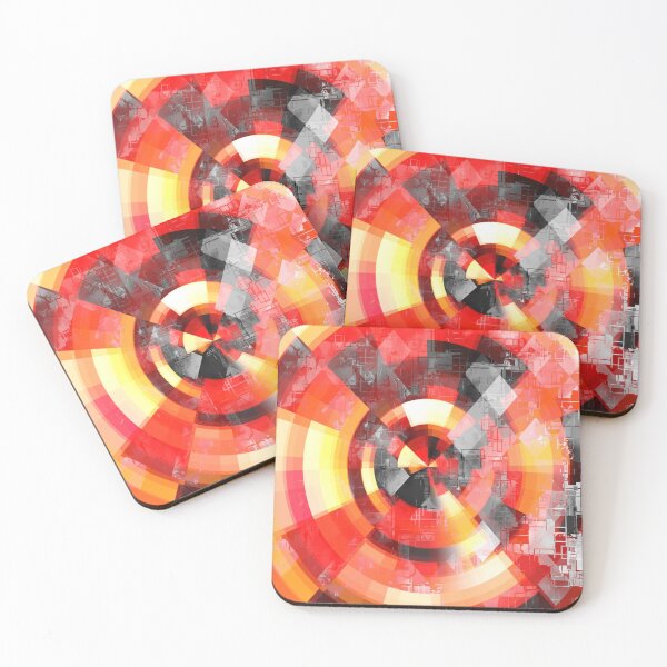 Item preview, graphic design geometric circle pattern abstract background in red brown yellow designed and sold by Mrvell.