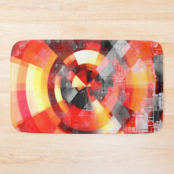 Item preview, graphic design geometric circle pattern abstract background in red brown yellow designed and sold by Mrvell.