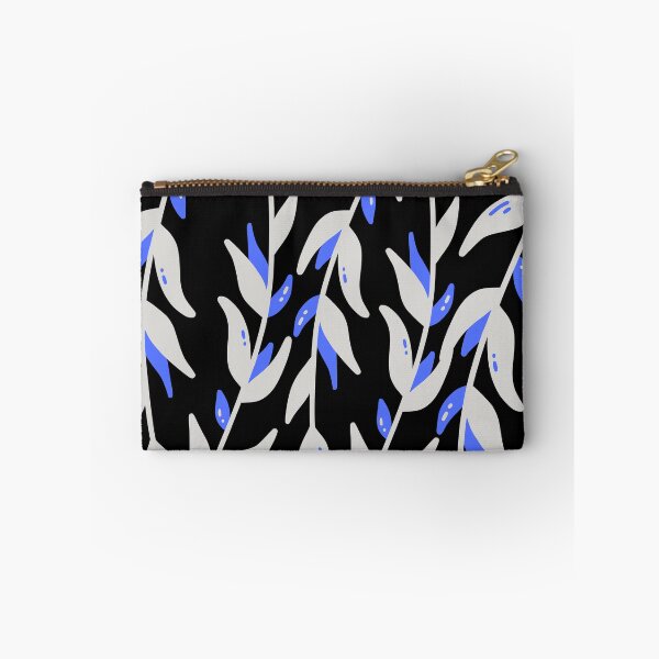 Aperçu de l'œuvre Motif de brindilles de feuilles mélangées bleues et cendrées créée et vendue par Coolminds.