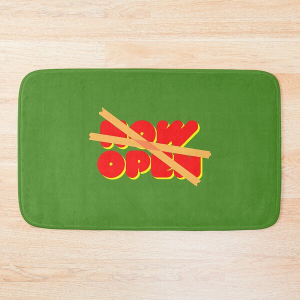 Item preview, The yellow cross tape on red text " NOW OPEN" designed and sold by Trianglegreen.