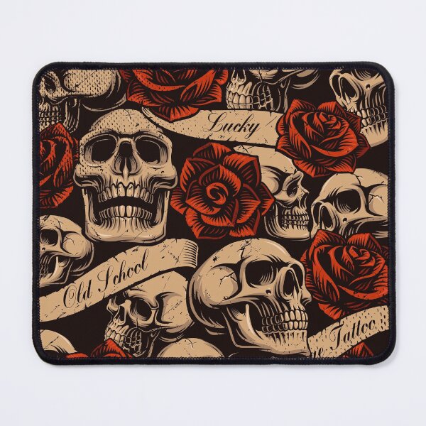 Item preview, Skulls And Roses Vintage Old School designed and sold by Vector Scout Lab.