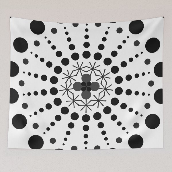 Item preview, Cute circular pattern of doodle. Lovely color. Vintage black dot pattern. designed and sold by yoonjolab.
