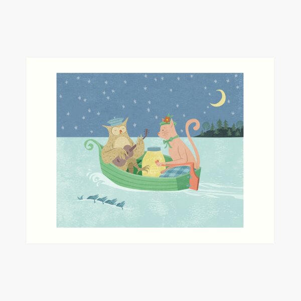 The Owl and the Pussycat Art Print