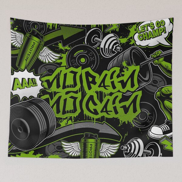 Item preview, Gym Graffiti Pattern designed and sold by Vector Scout Lab.