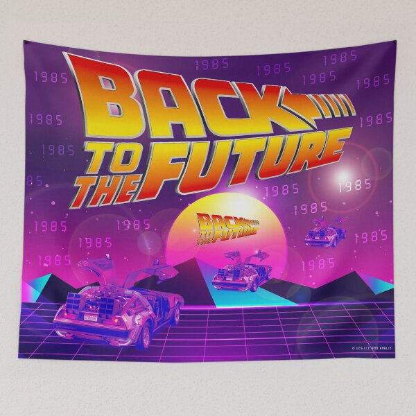 Item preview, Back to the future, cool retro design with Delorean by Marty McFly, officially licensed fan art designed and sold by Mauswohn.