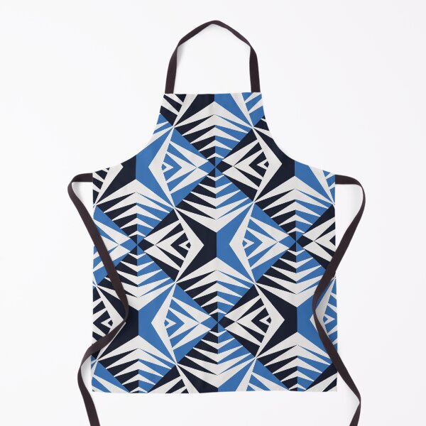 Item preview, Blue white African tribal textile pattern art. designed and sold by DADA635.
