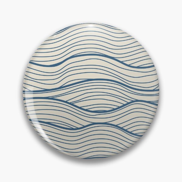 Item preview, Minimalist Blue Sea Waves Pattern designed and sold by cotros.