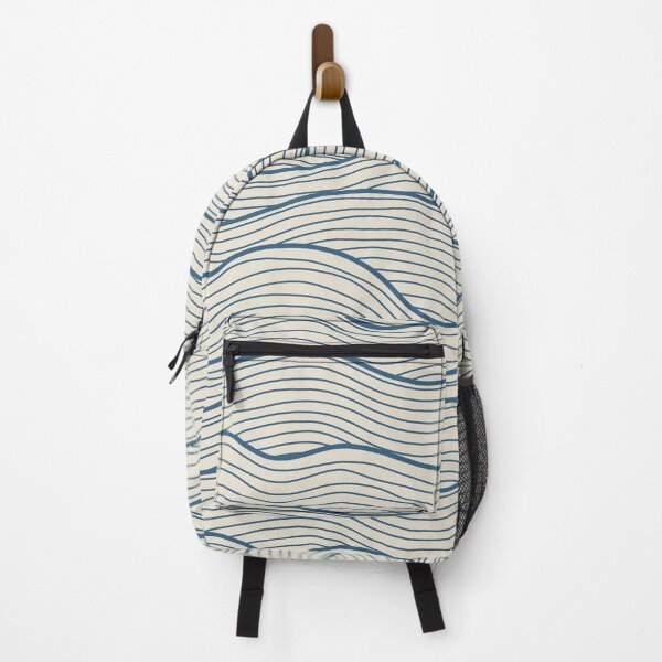 Item preview, Minimalist Blue Sea Waves Pattern designed and sold by cotros.