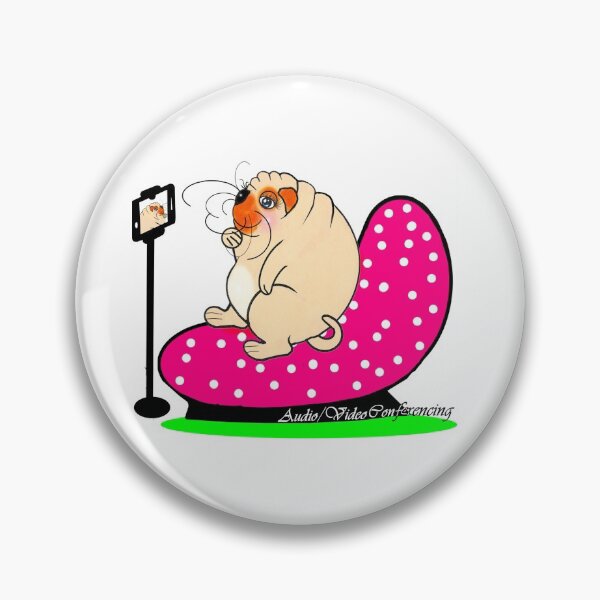 Item preview, audio/video conferencing - Cute pug -DOG designed and sold by Shirley cute art .