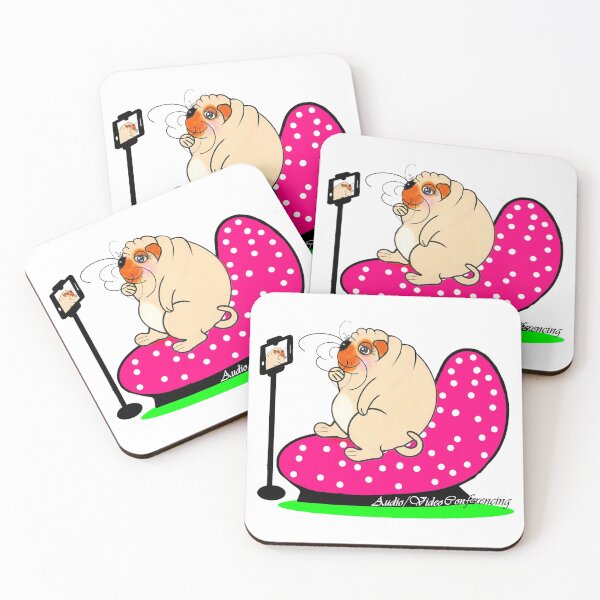 Item preview, audio/video conferencing - Cute pug -DOG designed and sold by Shirley cute art .