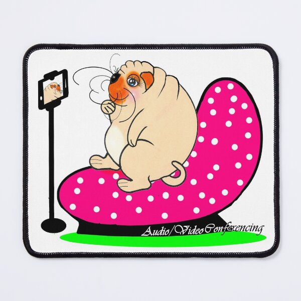 Item preview, audio/video conferencing - Cute pug -DOG designed and sold by Shirley cute art .