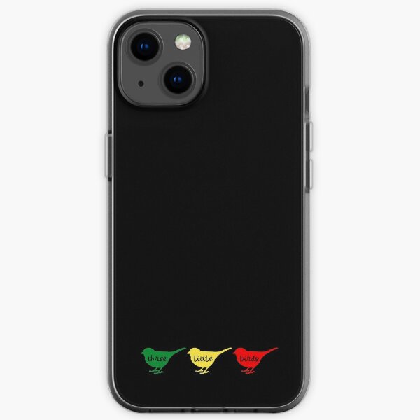 Trois petits oiseaux - vert, jaune, rouge Coque souple iPhone