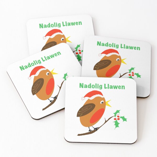Item preview, Nadolig llawen robin on a branch wales  designed and sold by OakendOriginals.