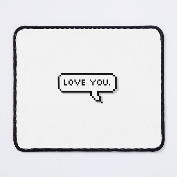 Item preview, love you pixelated text bubble designed and sold by emwing14.