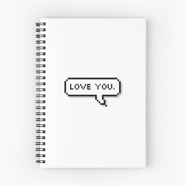 Item preview, love you pixelated text bubble designed and sold by emwing14.