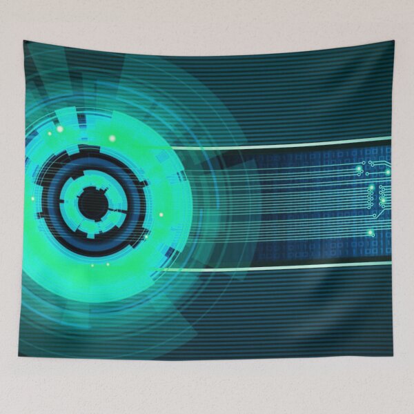Item preview, Turquoise Digital Matrix Explosion Design designed and sold by NexusArts.