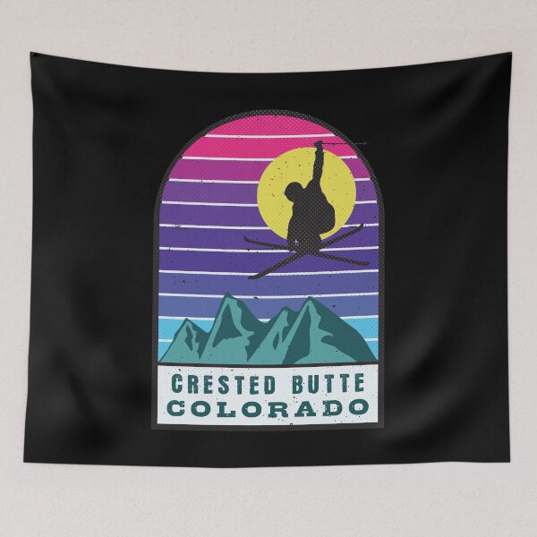 Item preview, Ski Crested Butte Colorado Retro Sunset designed and sold by JordanHolmes.