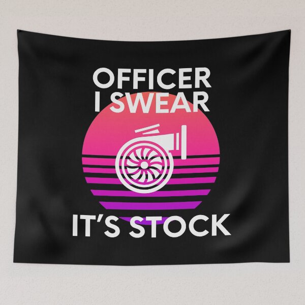 Item preview, Officer I Swear It’s Stock Car Enthusiast Turbo designed and sold by EllConApparel.