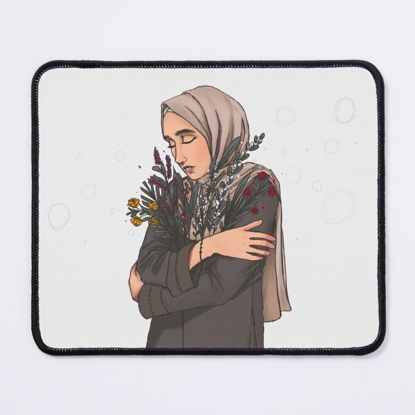 Item preview, Flower Hijab Lady designed and sold by FatimArt.