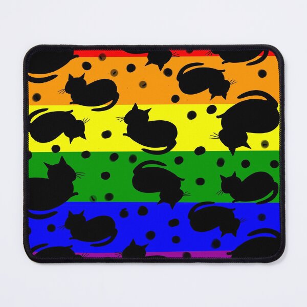 Item preview, Black cats sleeping on pride flag designed and sold by OakendOriginals.