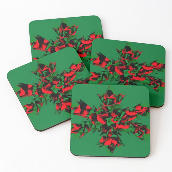 Item preview, Christmas snowflakes green red black twist by Iritof designed and sold by iritof.