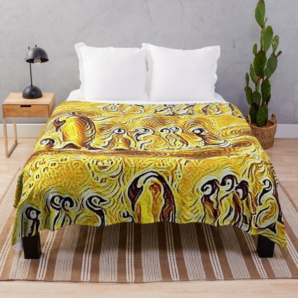 Item preview, emperor penguins, golden, penguins, black yellow, monochrome, minimalism designed and sold by Maria Mihailova.
